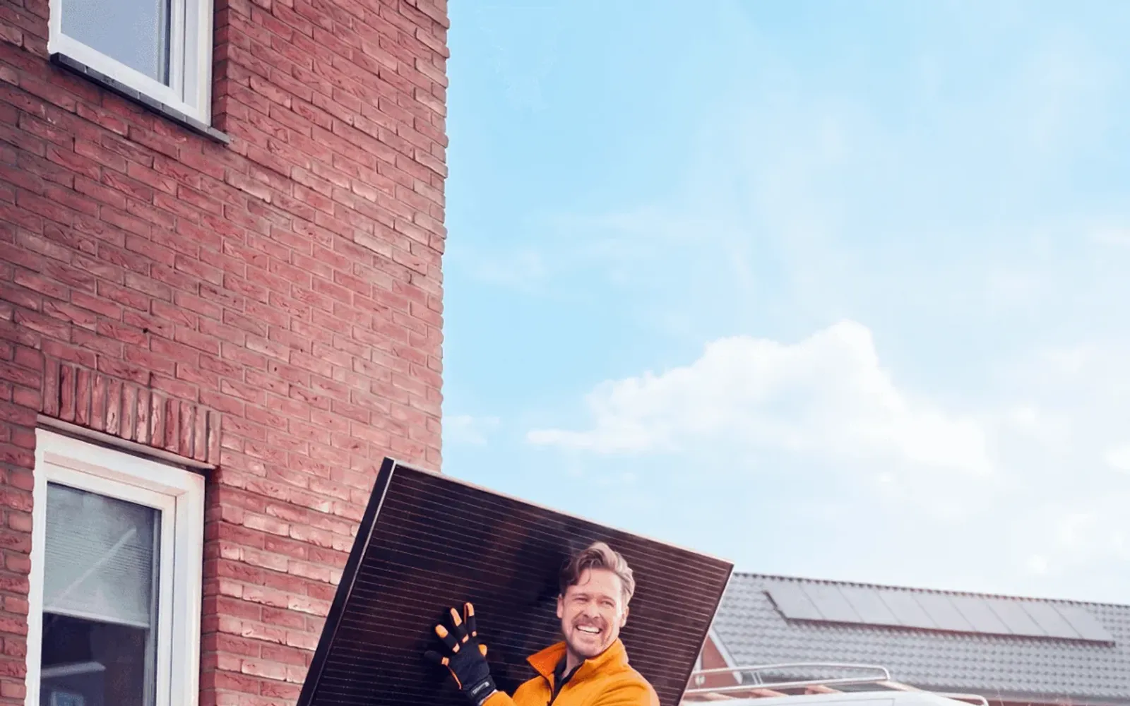 Woning met zonnepanelen en een thuisbatterij
