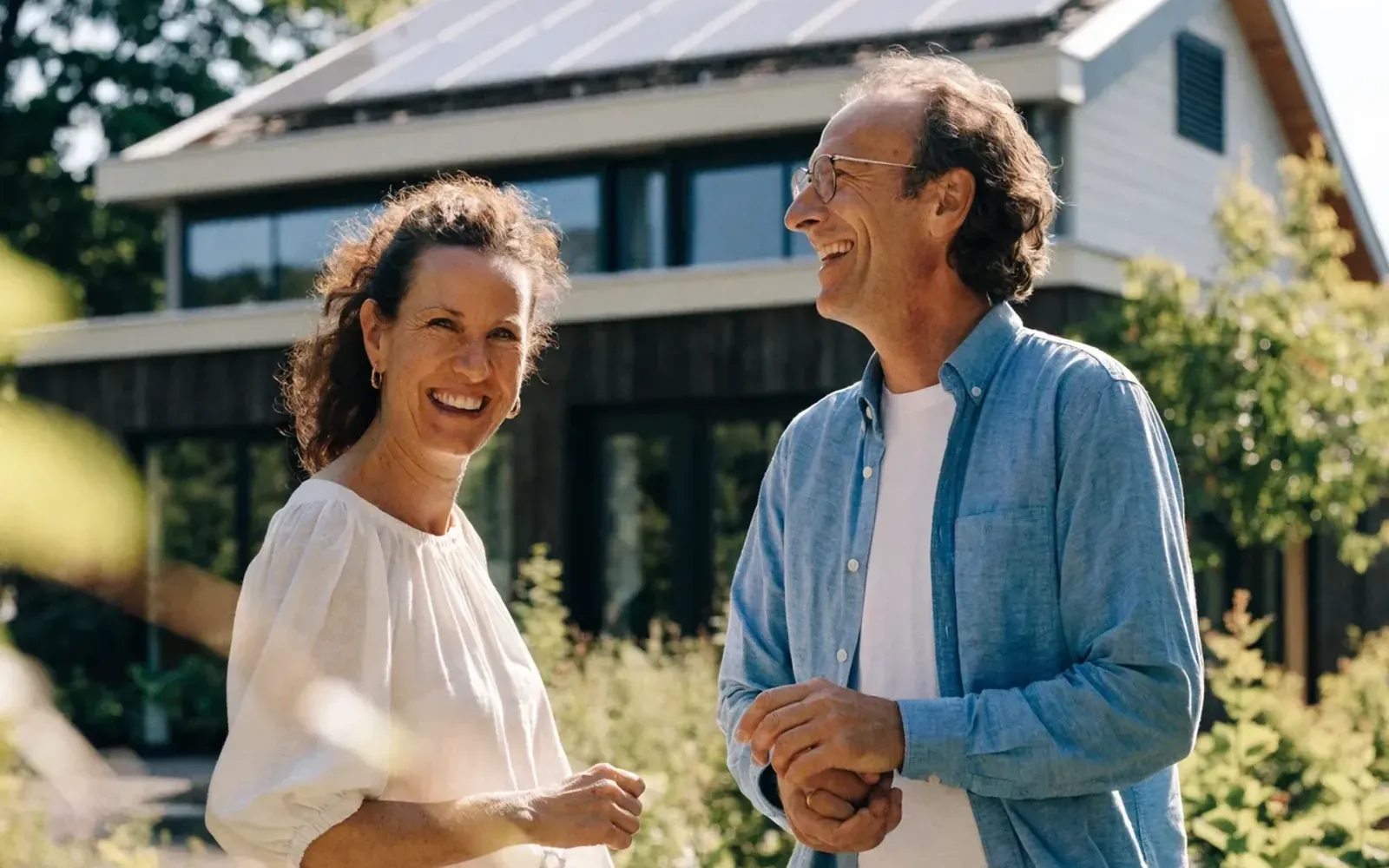 Woning met zonnepanelen en een thuisbatterij
