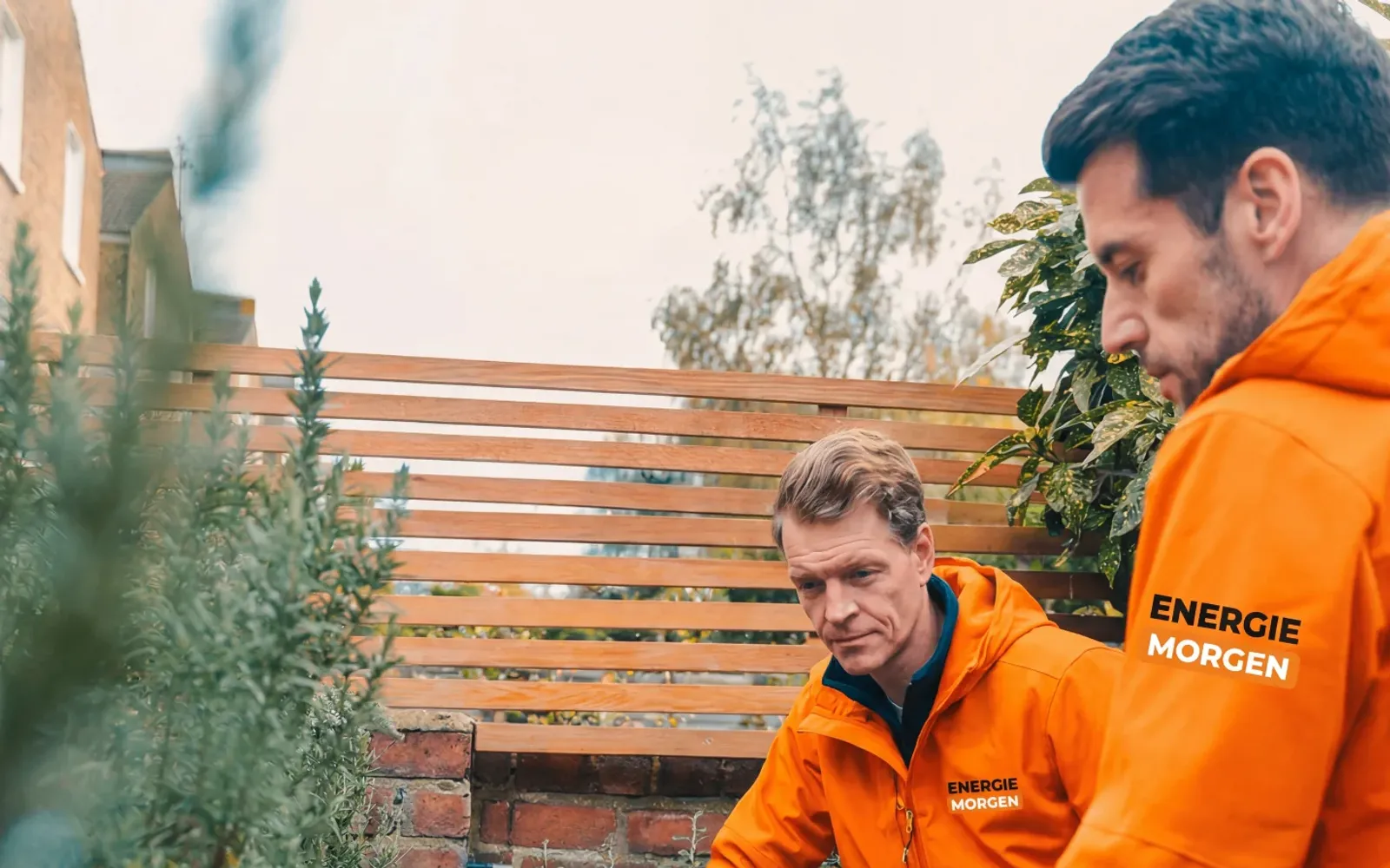 Warmtepomp bij een woning in de winter