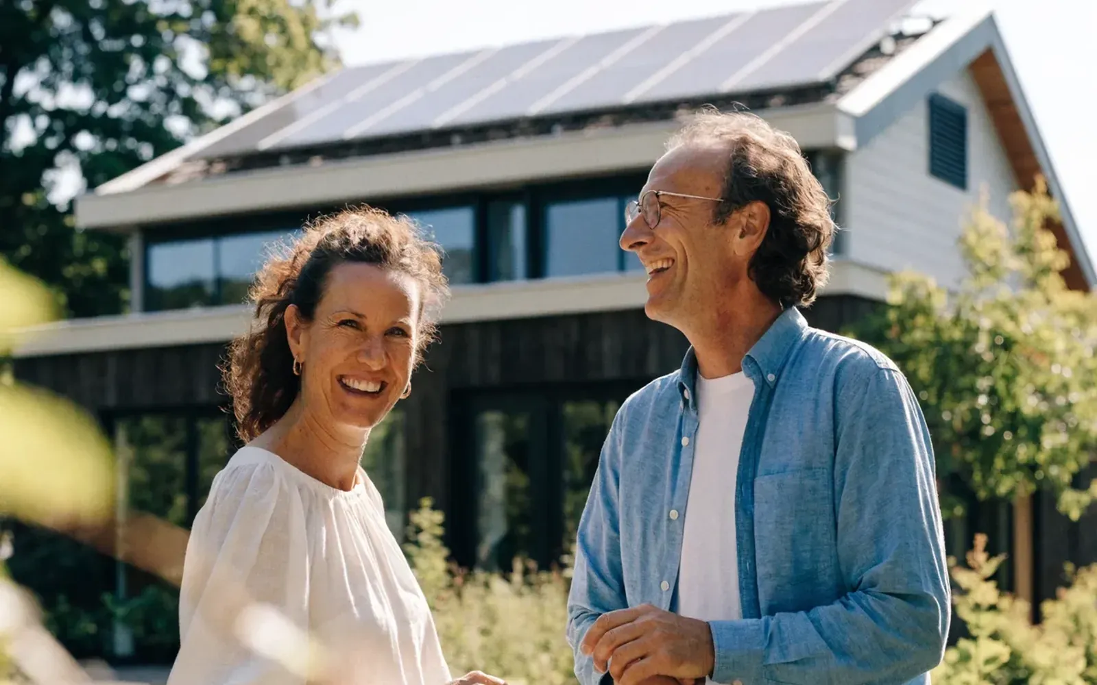 Warmtepomp bij een woning in de winter