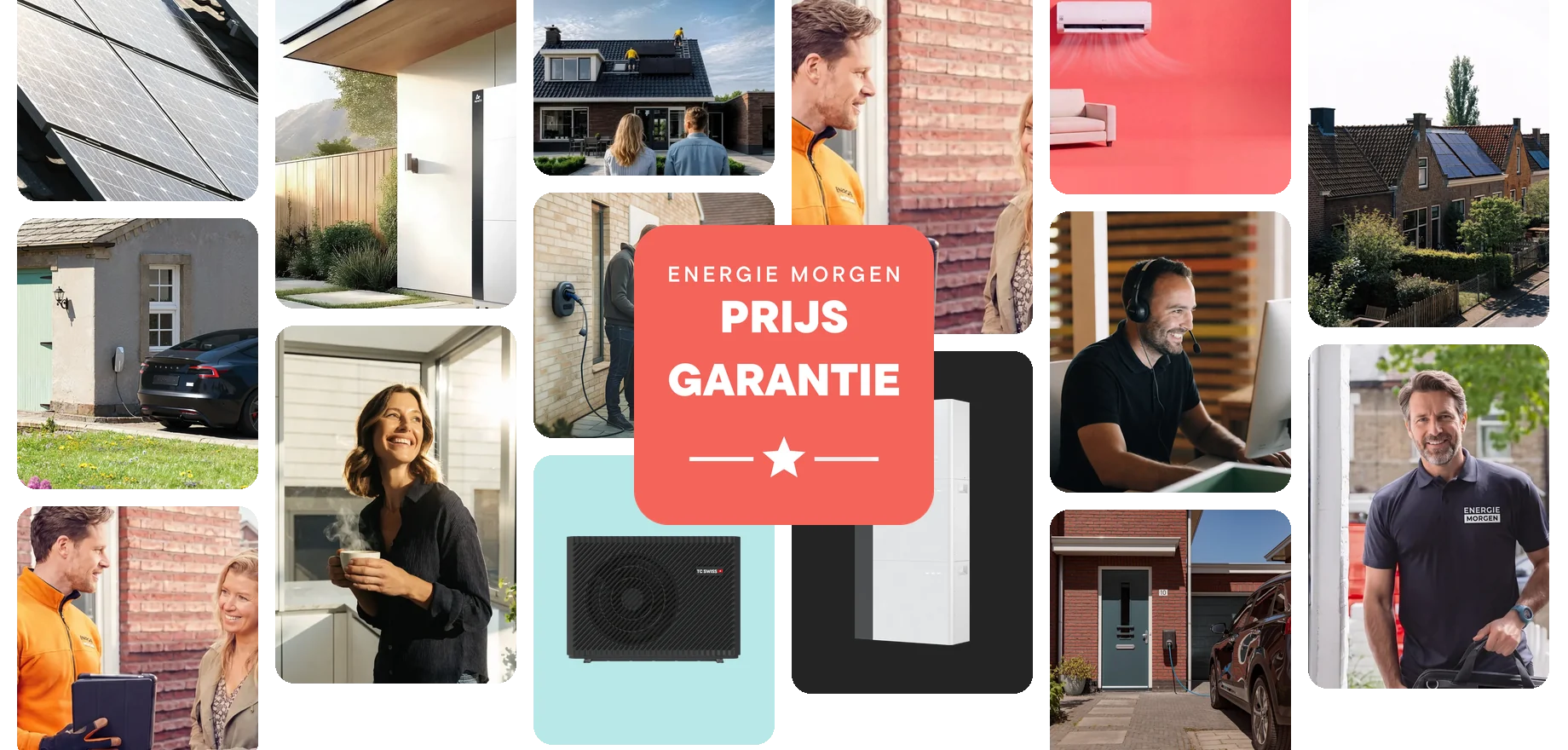 Prijsgarantie van Energie Morgen: thuisbatterij, warmtepomp, airco en laadpaal